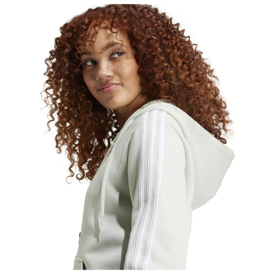 Adidas Γυναικεία ζακέτα Essentials 3-Stripes Full-Zip Fleece Hoodie